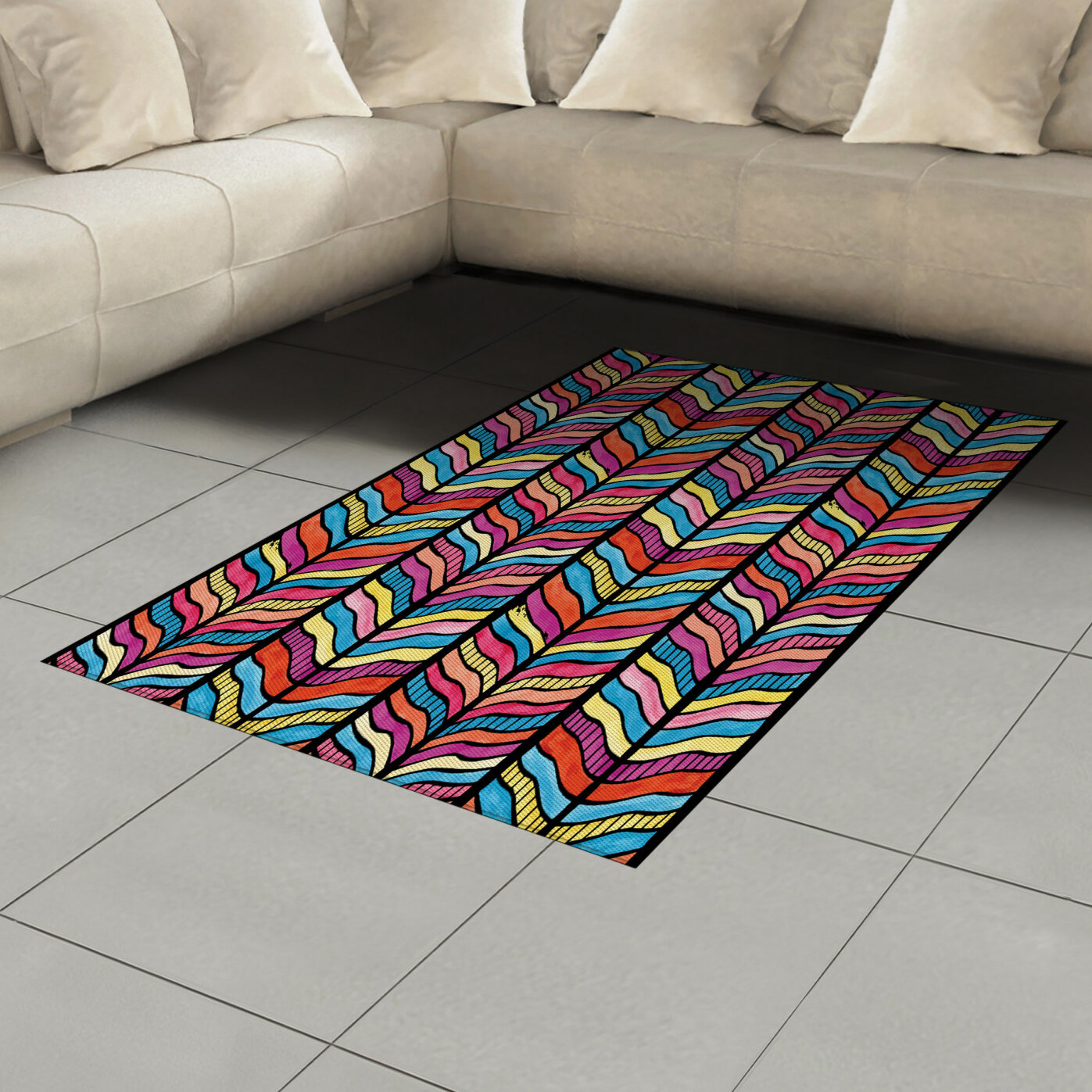 East Urban Home Ambesonne Abstract Area Rug