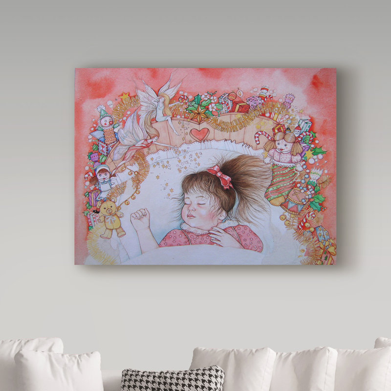 Trademark Art Rachaels Christmas Dream Watercolor Painting Print
