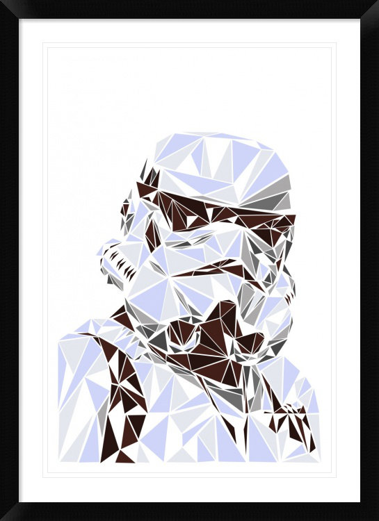 Stormtrooper Neon Framed Photographic Print 30x40cm16x12 inches