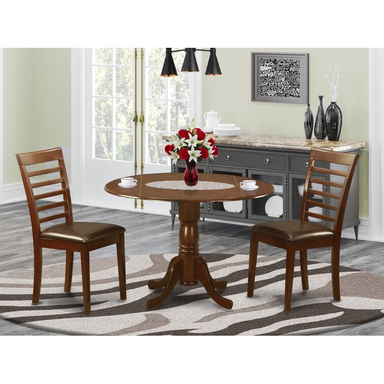 Lark Manor Bayfield Drop Leaf Solid Wood Dining Set And Reviews Wayfairca 8725