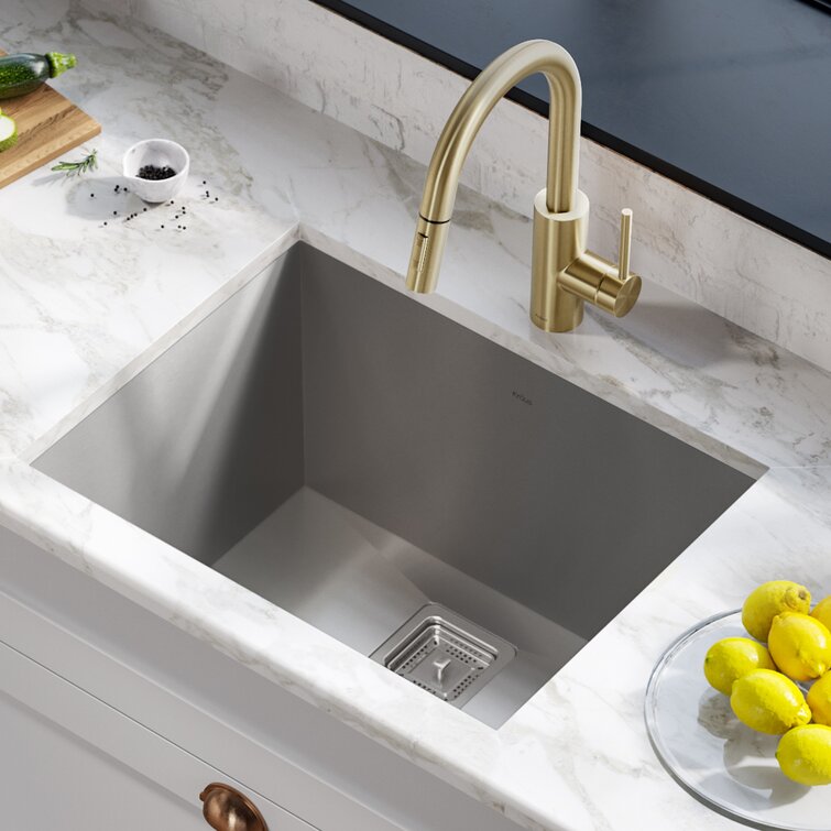 Labe Rijpen Vriendin KHU24L Kraus Pax™ Zero-Radius 24" L x 19" W Undermount Single Bowl  Stainless Steel Kitchen Sink & Reviews | Wayfair