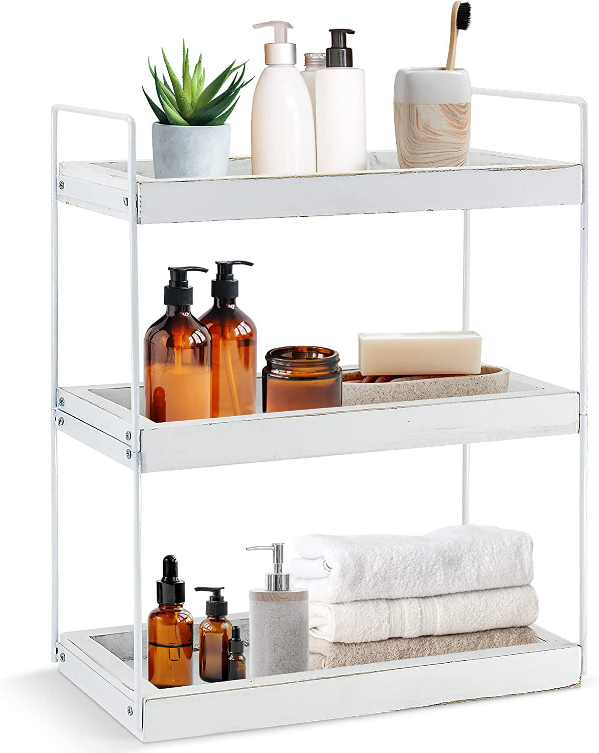 17 Stories 3Tier Bathroom Counter Makeup Organizer Wayfair