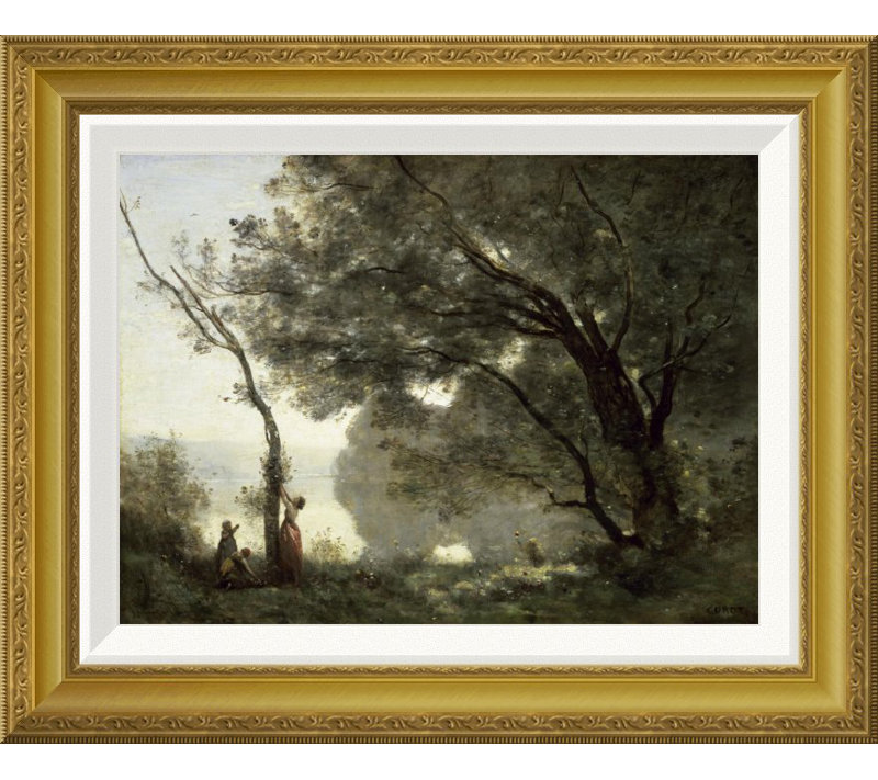 Global Gallery Souvenir Of Mortefontaine By Jean Baptiste Camille Corot Framed Painting Print Wayfair