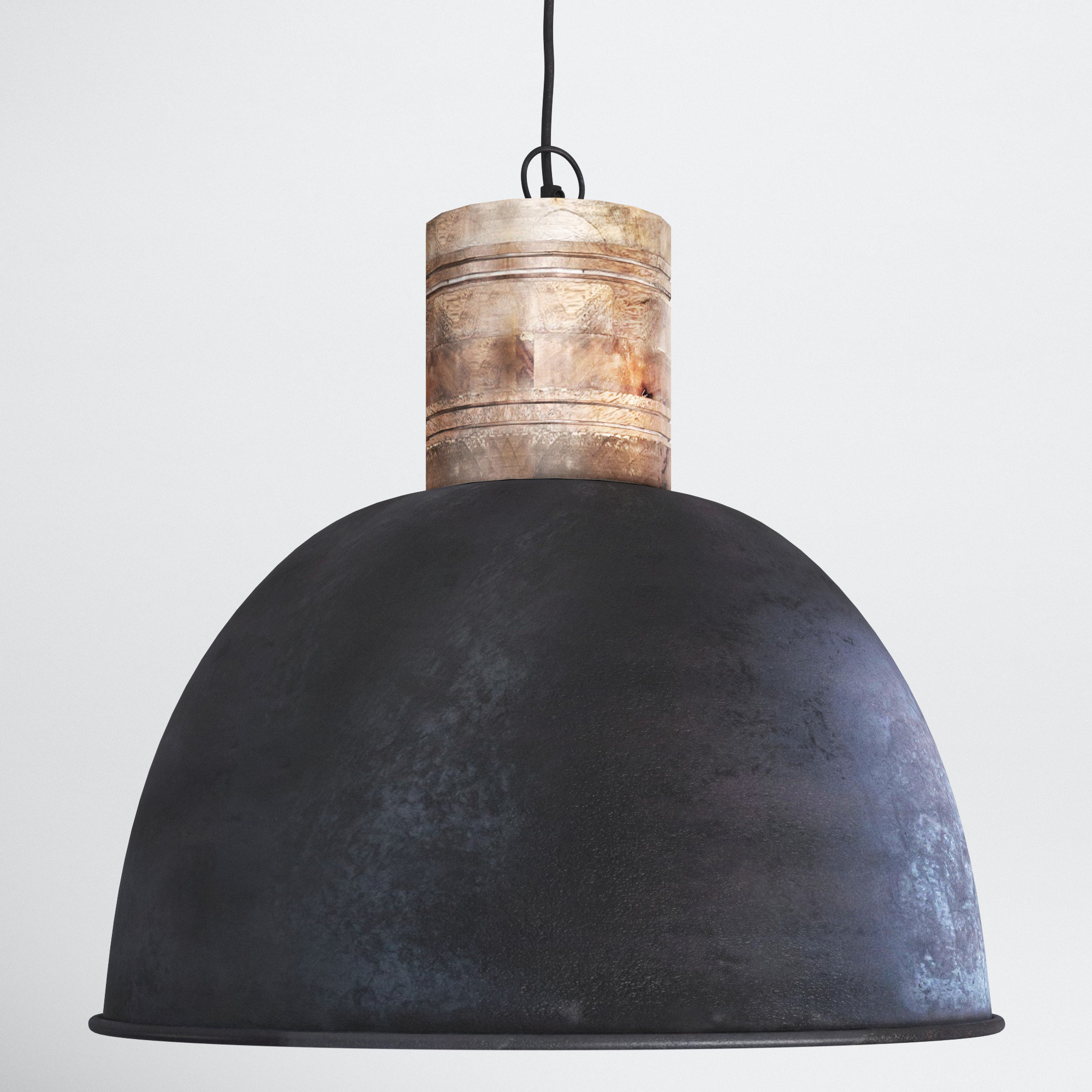rustic dome pendant light