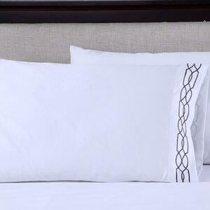 600 Thread Count Cotton Embroidered Pillowcase (Set of 2)