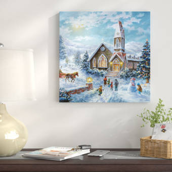 East Urban Home Parents Pray Children Play Painting Print On