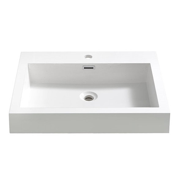 Fresca Alto Acrylic Rectangular Drop In Bathroom Sink With Fresca Alto Acrylic Rectangular Drop In