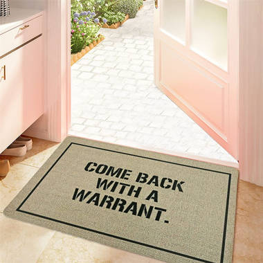 24"X16" Rubber Backed Engraved Entrance Doormat for Indoor/Outdoor Clean Decor 