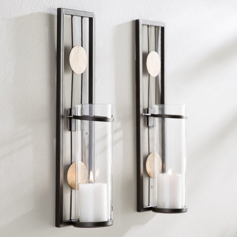 Brayden Studio Contemporary Wall Sconce Candle Holder ...