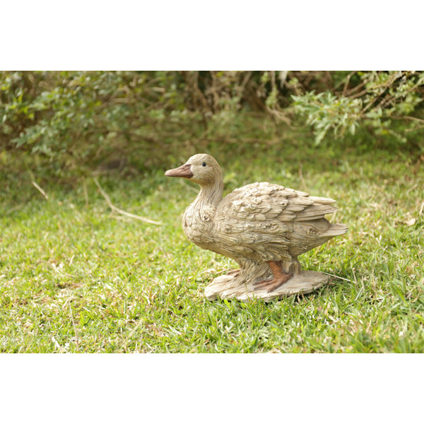 Garden New Life Like Figurine Statue Home Baby Duck Driftwood Look Figurine
