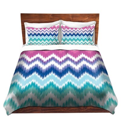 Manrique Ombre Ikat Chevron Microfiber Duvet Covers Latitude Run