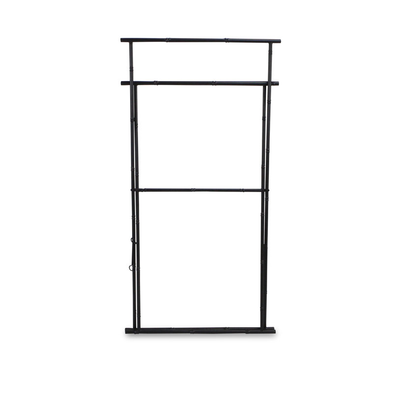 black metal quilt rack