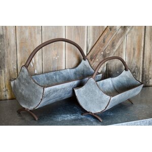 Curved 2 Piece Metal Serving Tray Set