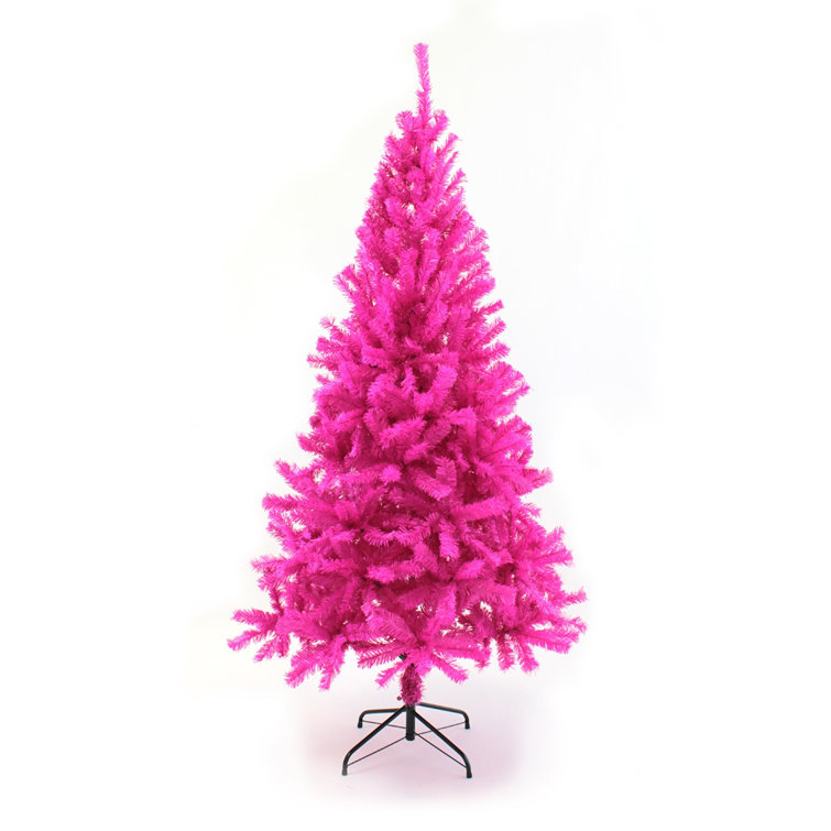 The Holiday Aisle Pvc Pink Pine Artificial Christmas Tree Reviews Wayfair