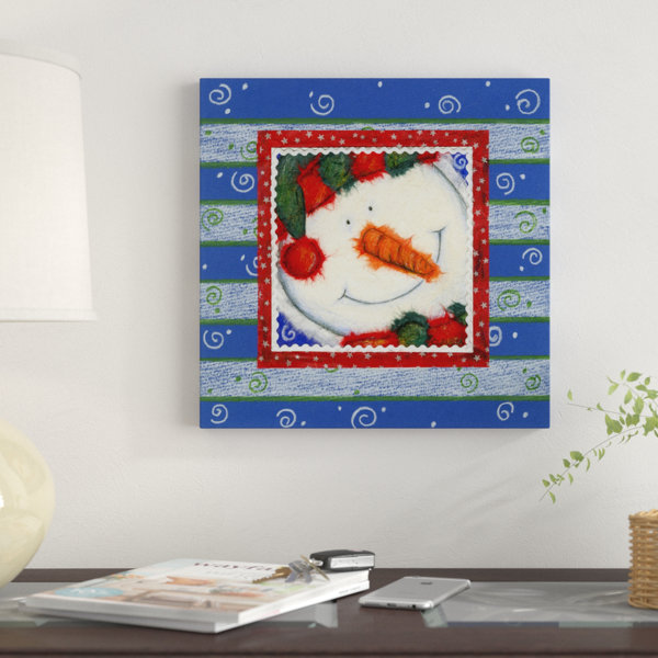 The Holiday Aisle Scarf Snowman 1 Acrylic Painting Print On