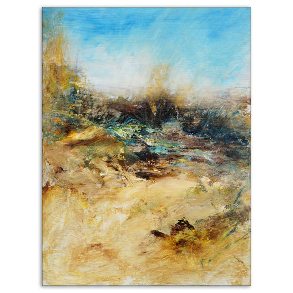 East Urban Home Landscapes Village In Abstract Oil Painting