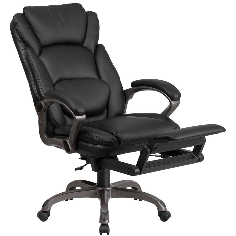 Symple Stuff High Back Black Reclining Swivel With Outer Lumbar