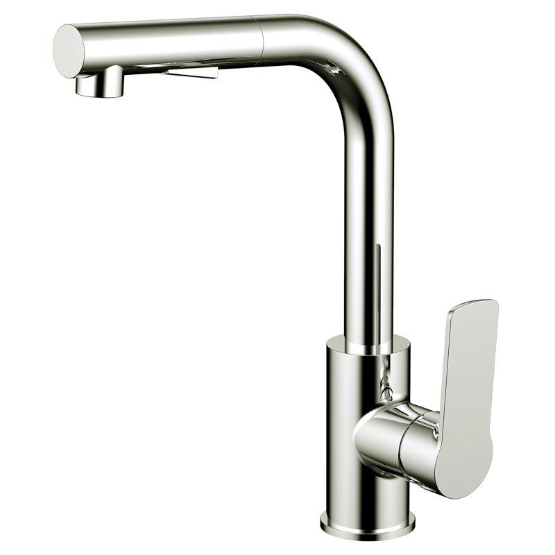 Daweier Pull Out Single Handle Kitchen Faucet Reviews Wayfair