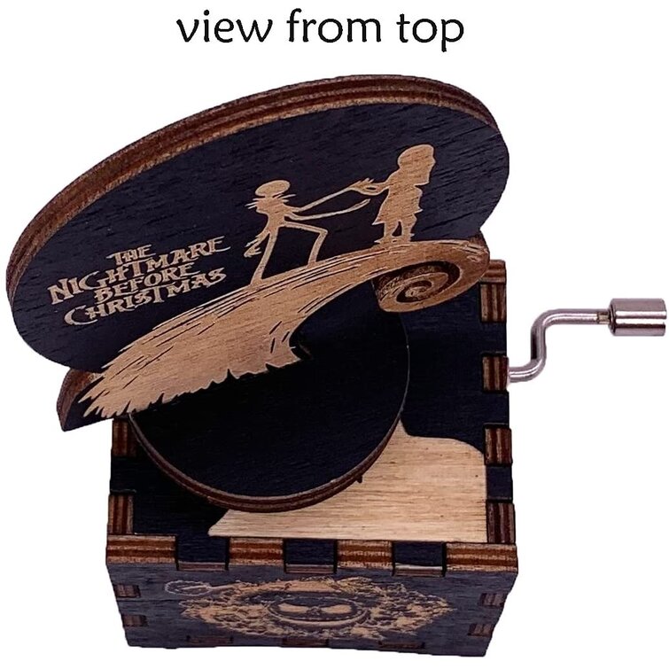 Color You Music Box Hand Cranked Christmas Music Box Engraved Vintage Wooden Music Box Portable Music Boxes for Boys Men and Women Ideal Gift for Christmas and New Year Girls