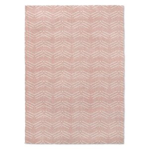 Blush/White Area Rug