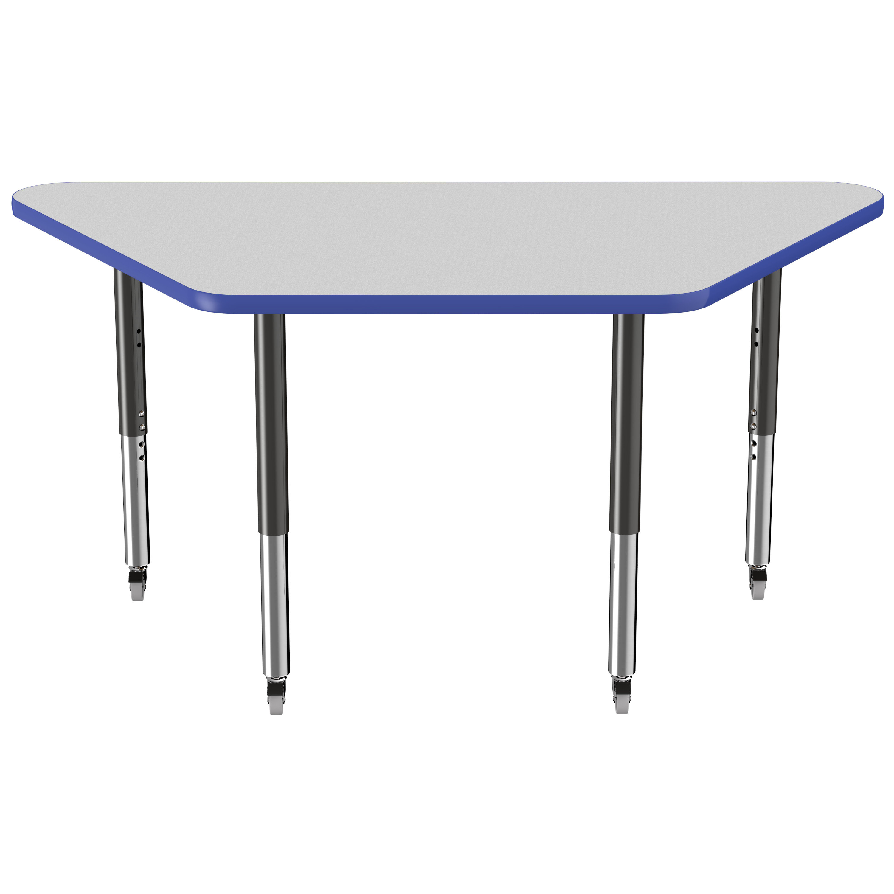 ECR4Kids Mesa Everyday 24" x 48" Half Round School Activity Table Standard Legs 