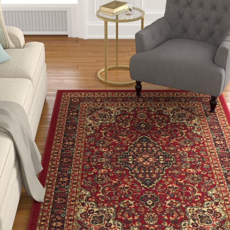 astoria grand ryan synthetic nylon red area rug & reviews | wayfair