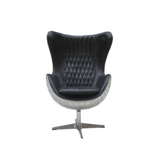 Go to store & view more images 17 Stories Cullum Leather Swivel Lounge Chair