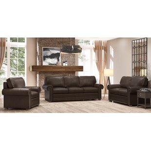 Odessa 3 Piece Leather Living Room Set by Westland and Birch