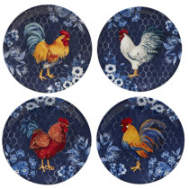decorative rooster plates