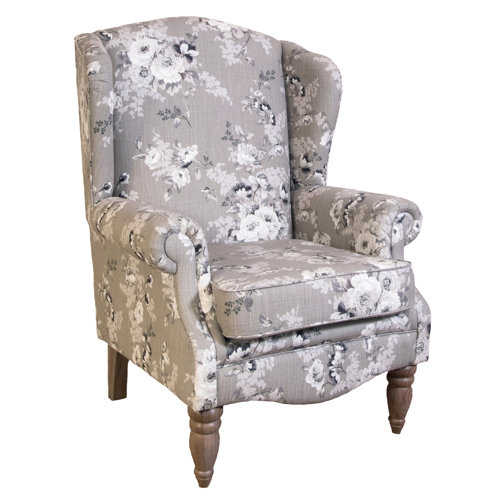 Apatow Wingback Chair Three Posts Upholstery: Zaffiro Steel