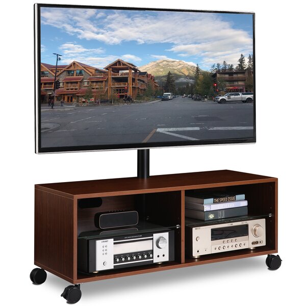 Latitude Run wood tv stand console with swivel mount for ...