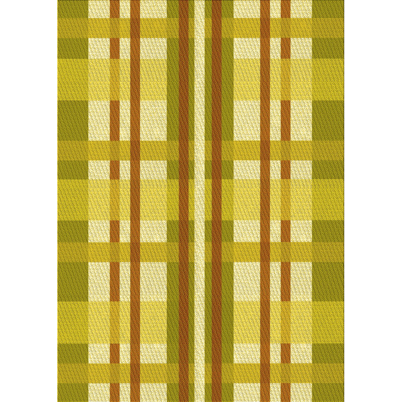 East Urban Home Plaid Wool Yellow Area Rug Wayfair