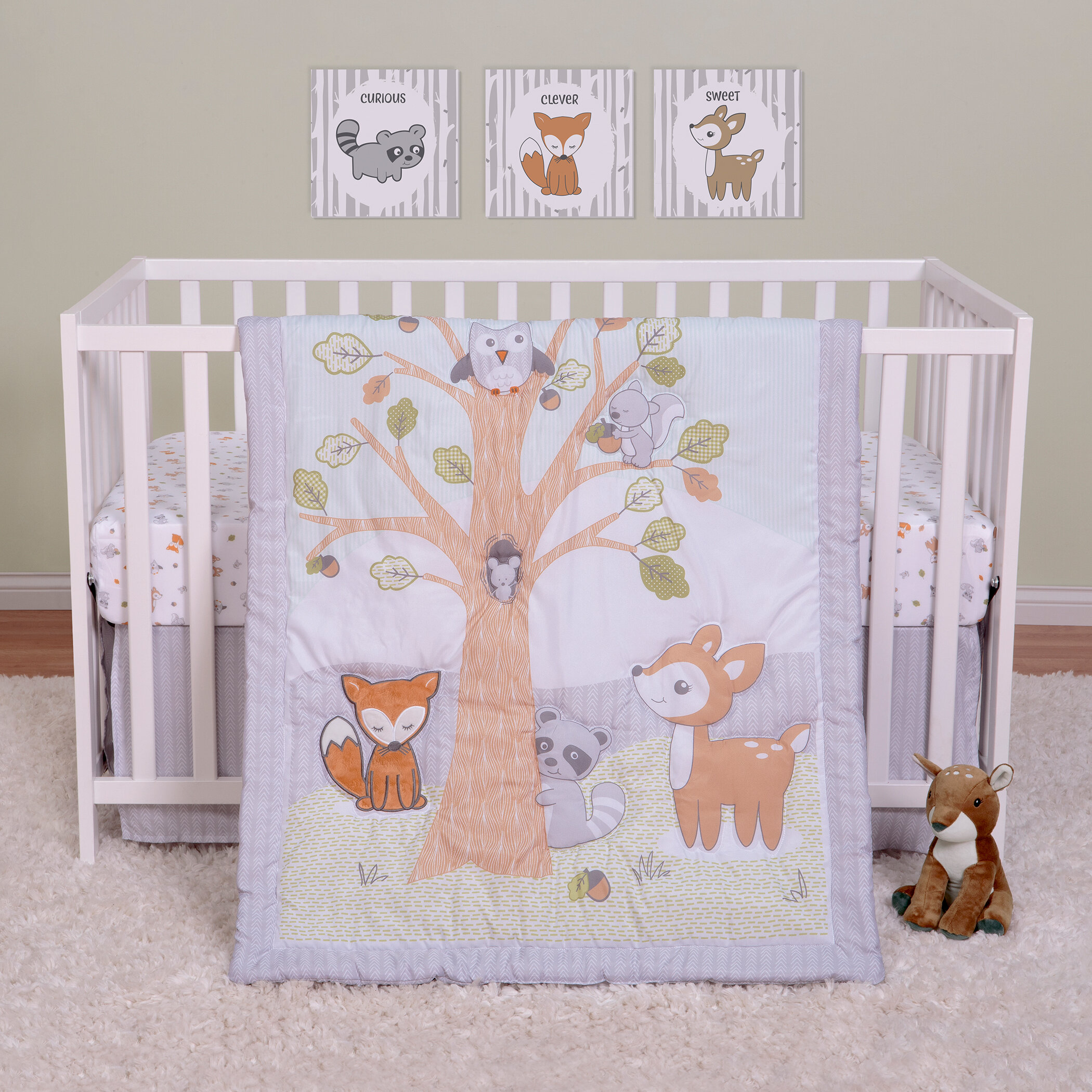 forest green crib bedding