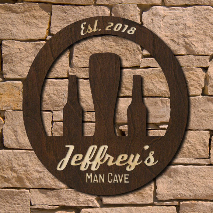 Retro Personalized Man Cave Sign Wall Decor