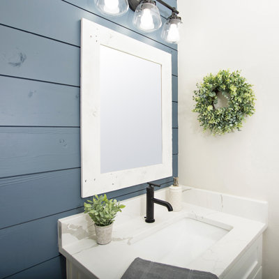 Barnwood Vanity Mirror - 24 X 31 - White