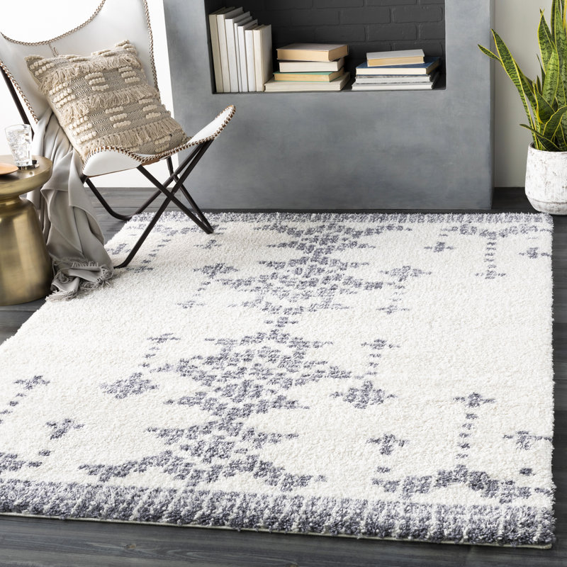 Pittsfield Bohemian Gray White Area Rug Pittsfield Bohemian Gray White Area Rug