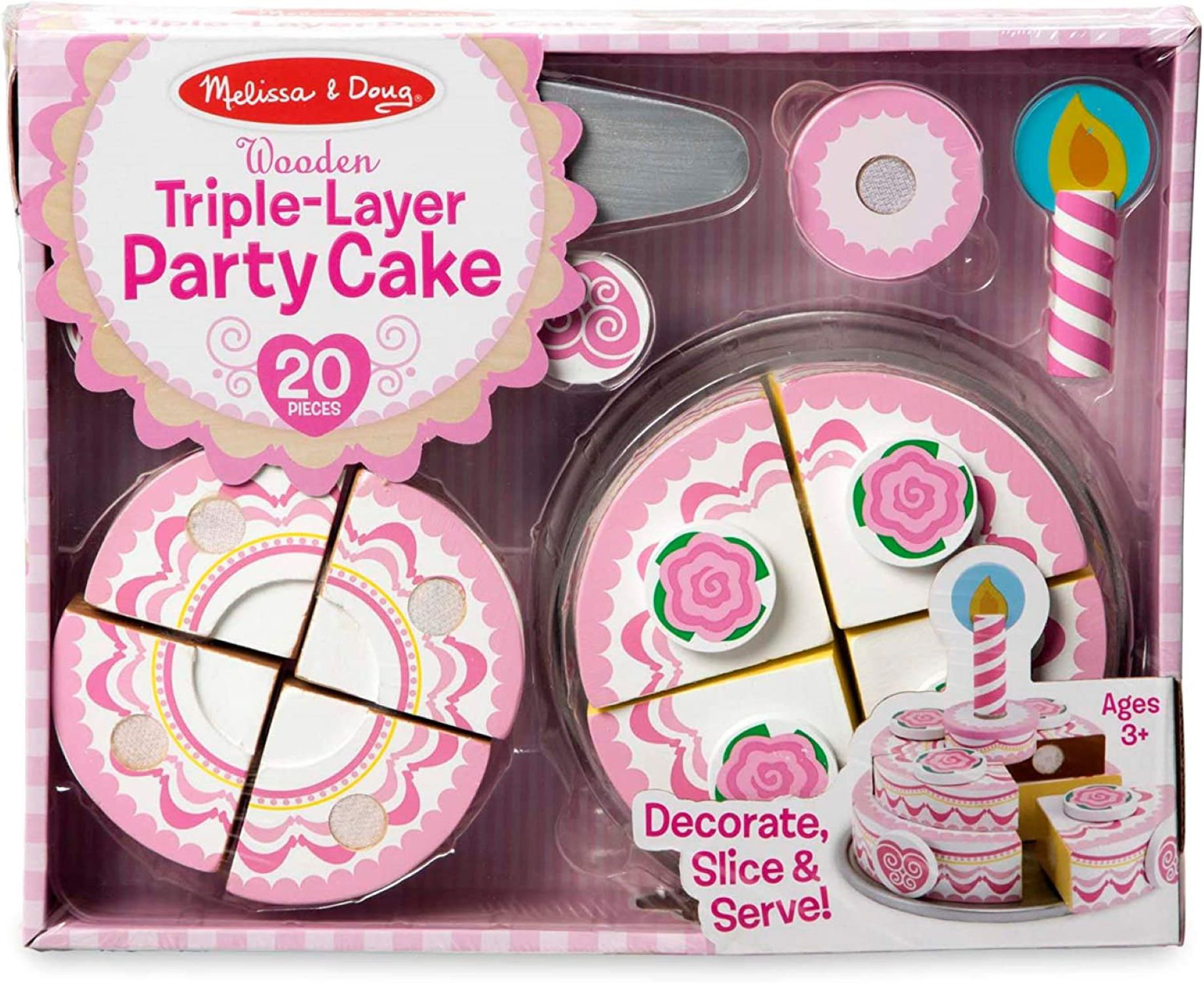 Melissa & Doug TripleLayer Party Cake Play Food Set & Reviews Wayfair