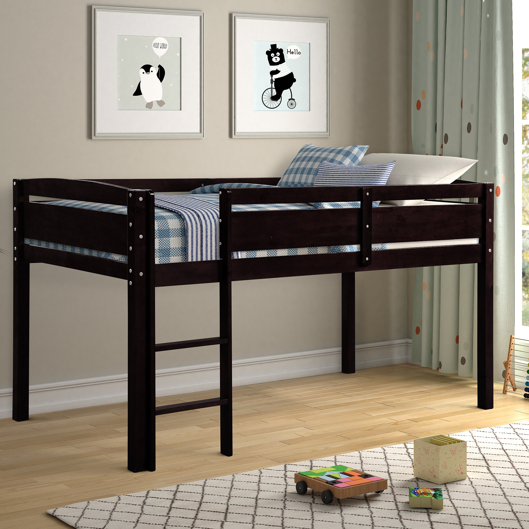 Harriet Bee Sneller Twin Low Loft Bed Wayfair