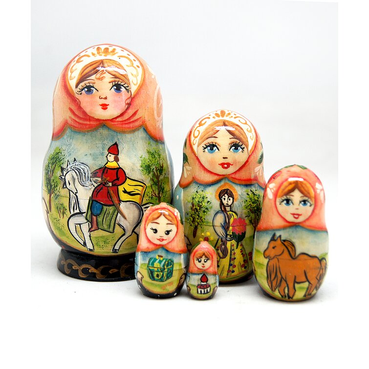 Candle nesting dolls Christmas gift and Decor decorative carved candle set