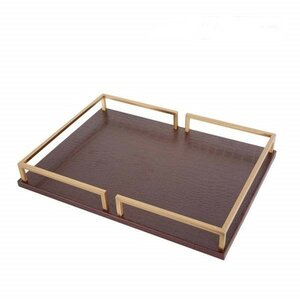 Leather Rectangular Decorative Tray