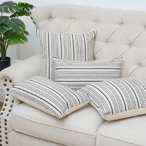 Inner Sofa Home Decor Pack of 6 Geometrical 3D Digital Printing Cushion Covers
