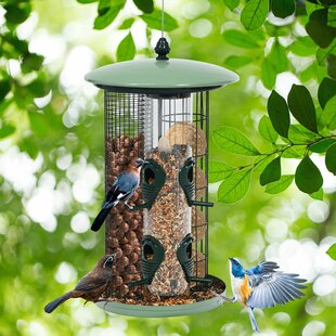 Iron Wire Hanging Bird Feeder Container Hanger Perch Garden Feeding 2017 
