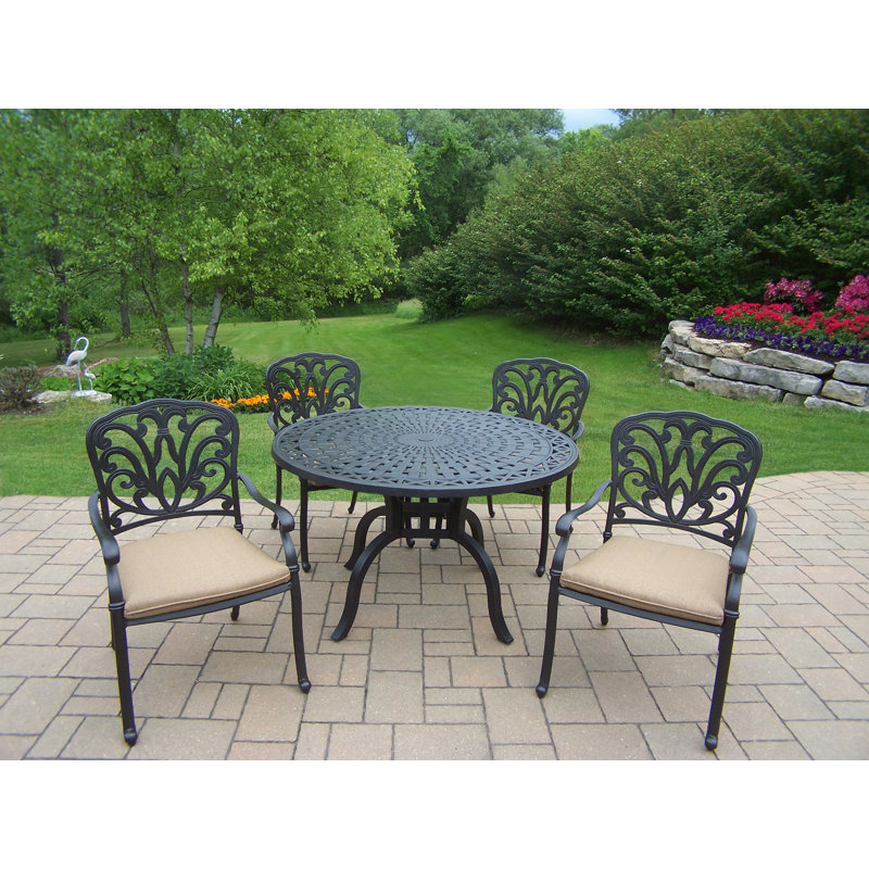Darby Home Co Bosch 5 Piece Dining Set With Cushions Reviews Wayfair