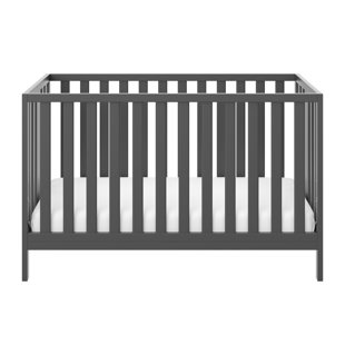 grey metal crib