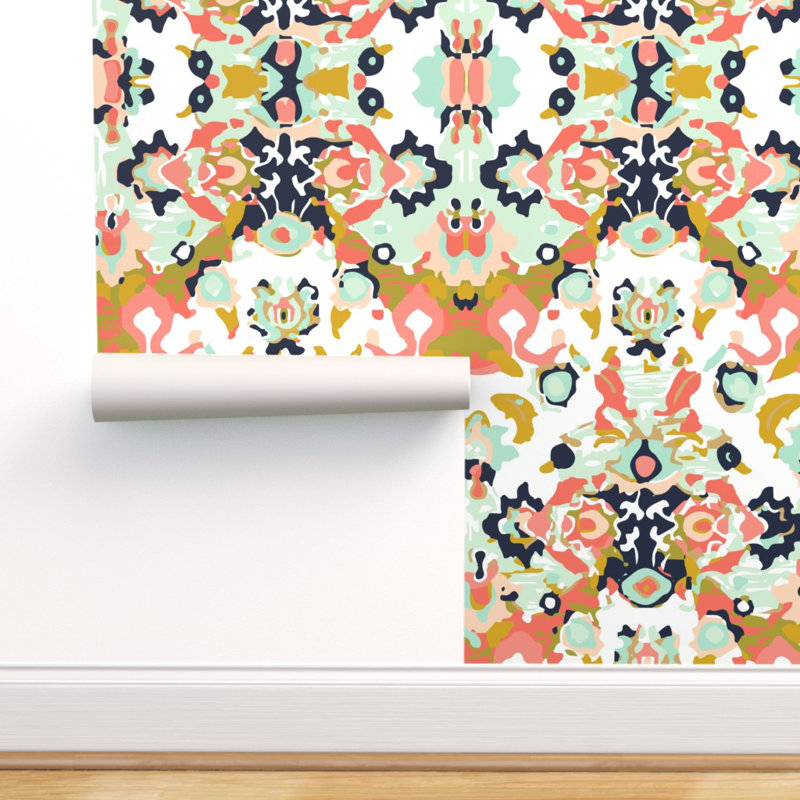 Bungalow Rose Fosston Abstract And Mustard Removable Peel And
