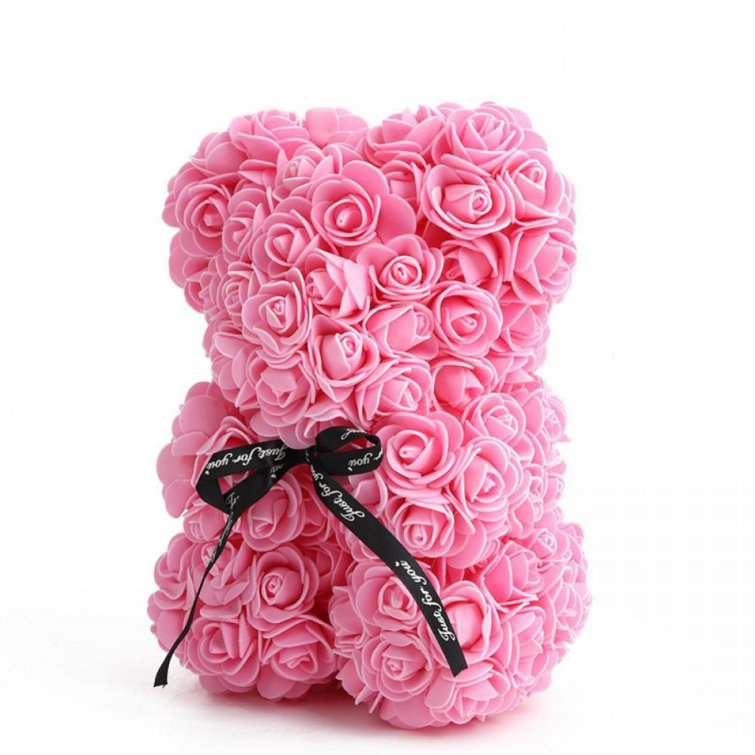 led rose teddy bear