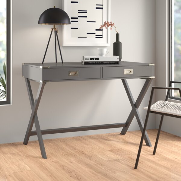 gladstone writing desk rustic gray