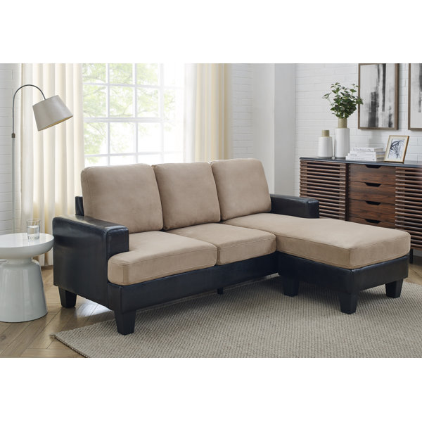 Latitude Run Doodnath 72 5 Faux Leather Right Hand Facing Sofa Chaise Reviews
