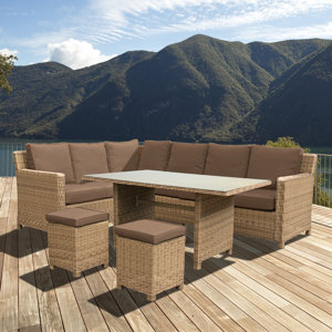 8-Sitzer Sofa-Set Lewis aus Rattan von Home Loft..