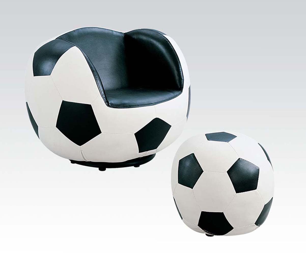 football chair and ottoman